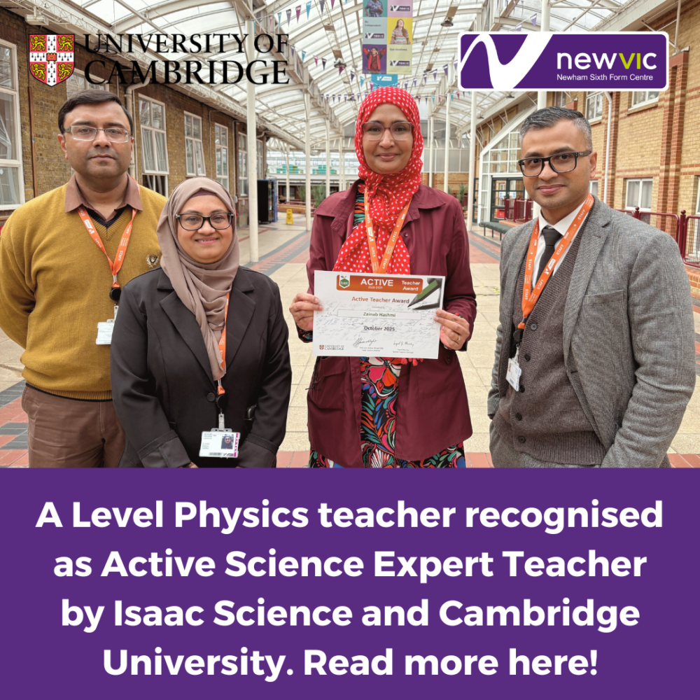 A Level Physics teacher recognised as Active Science Expert Teacher by ...