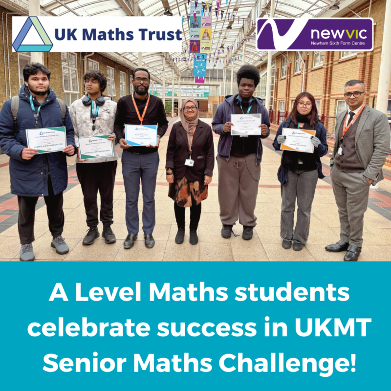A Level Maths students celebrate success in UKMT Senior Maths Challenge ...